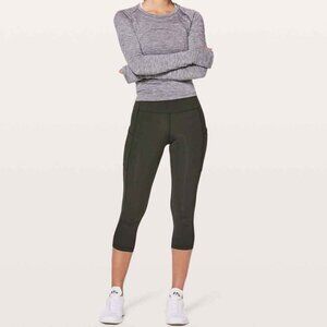 Lululemon Speed Up Crop 21" Evergreen